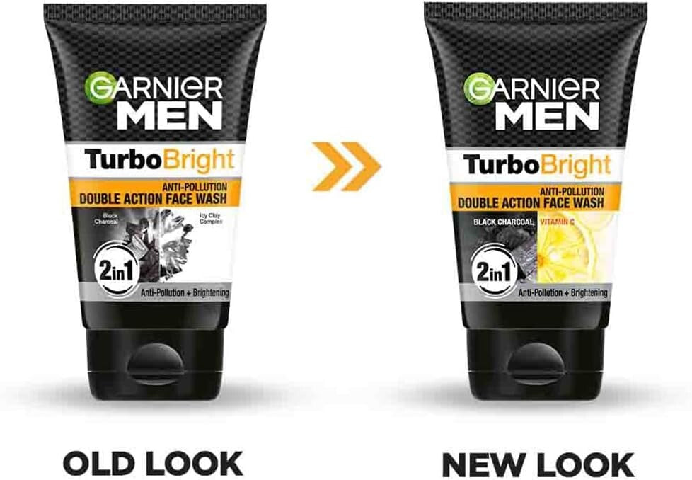 Garnier Men Power White Anti-Pollution Double Action Facewash, 100gm